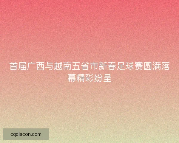 首届广西与越南五省市新春足球赛圆满落幕精彩纷呈